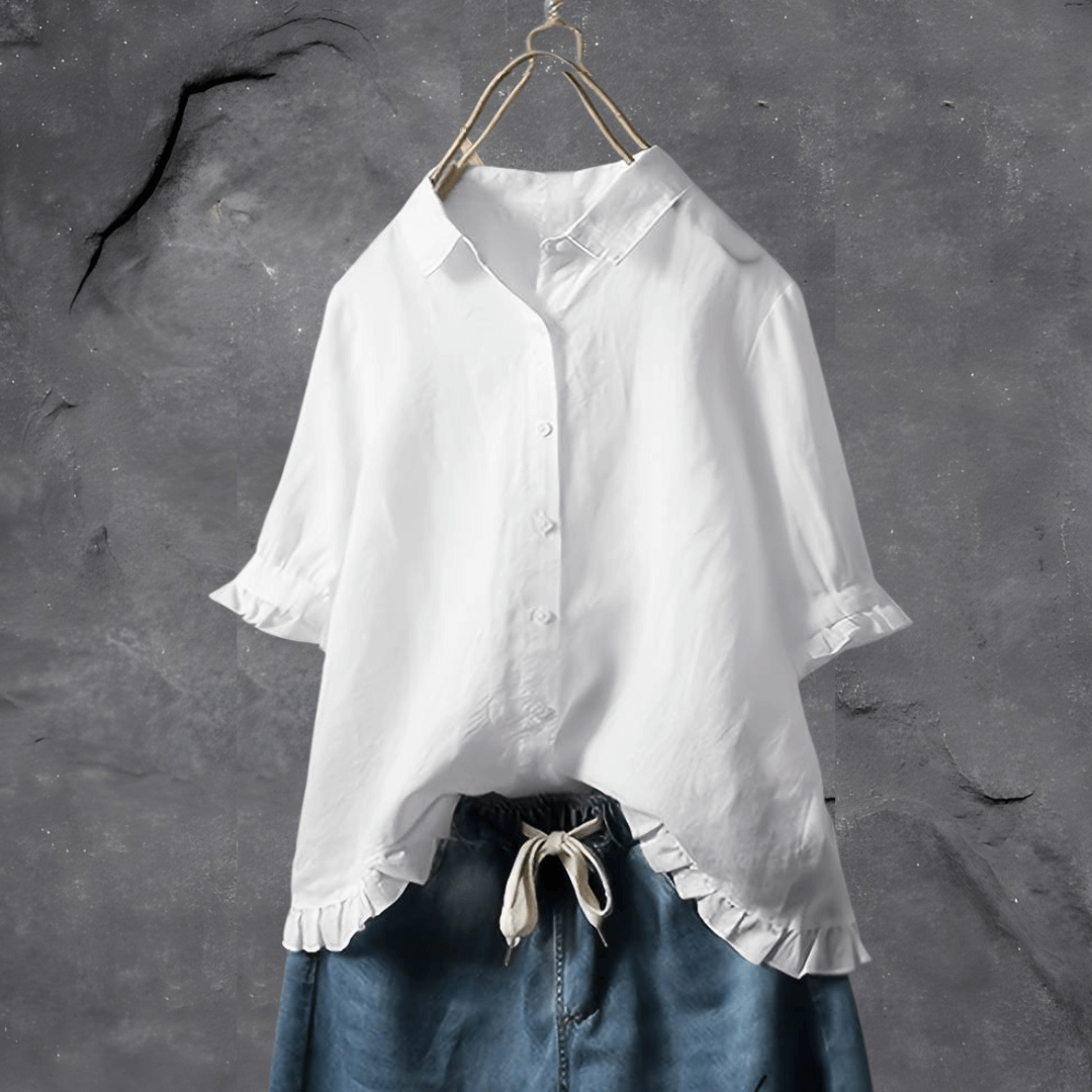 Elisabeth | Blouse With Ruffled Hem