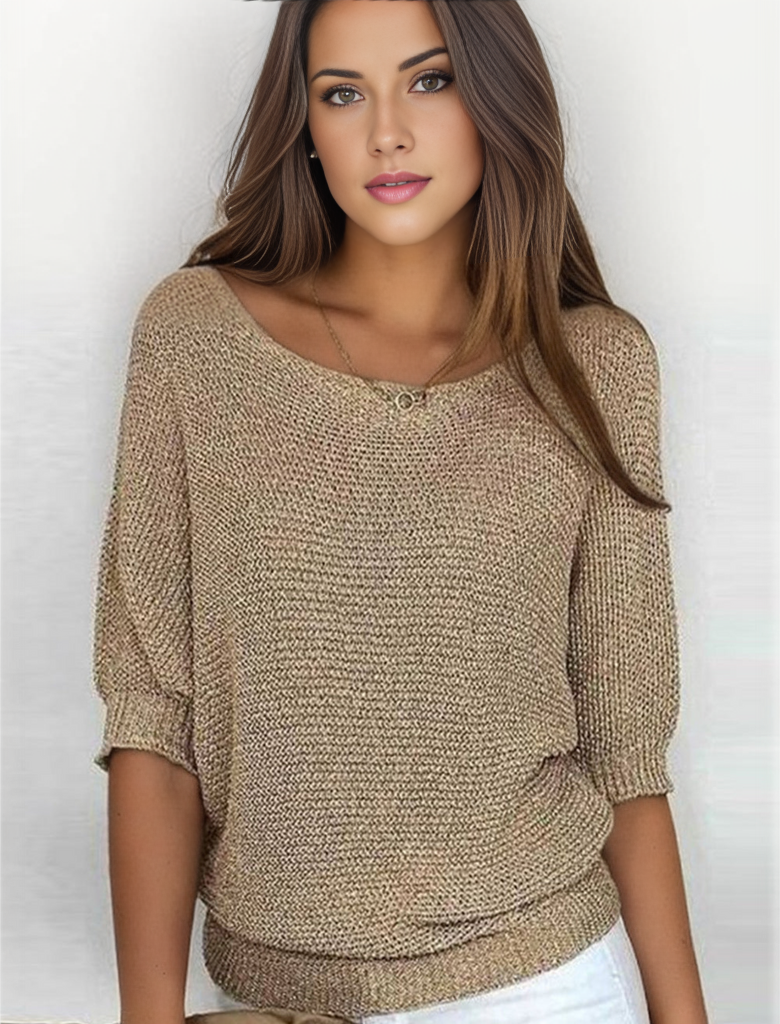 Monserath | Gold Crew Neck Jumper