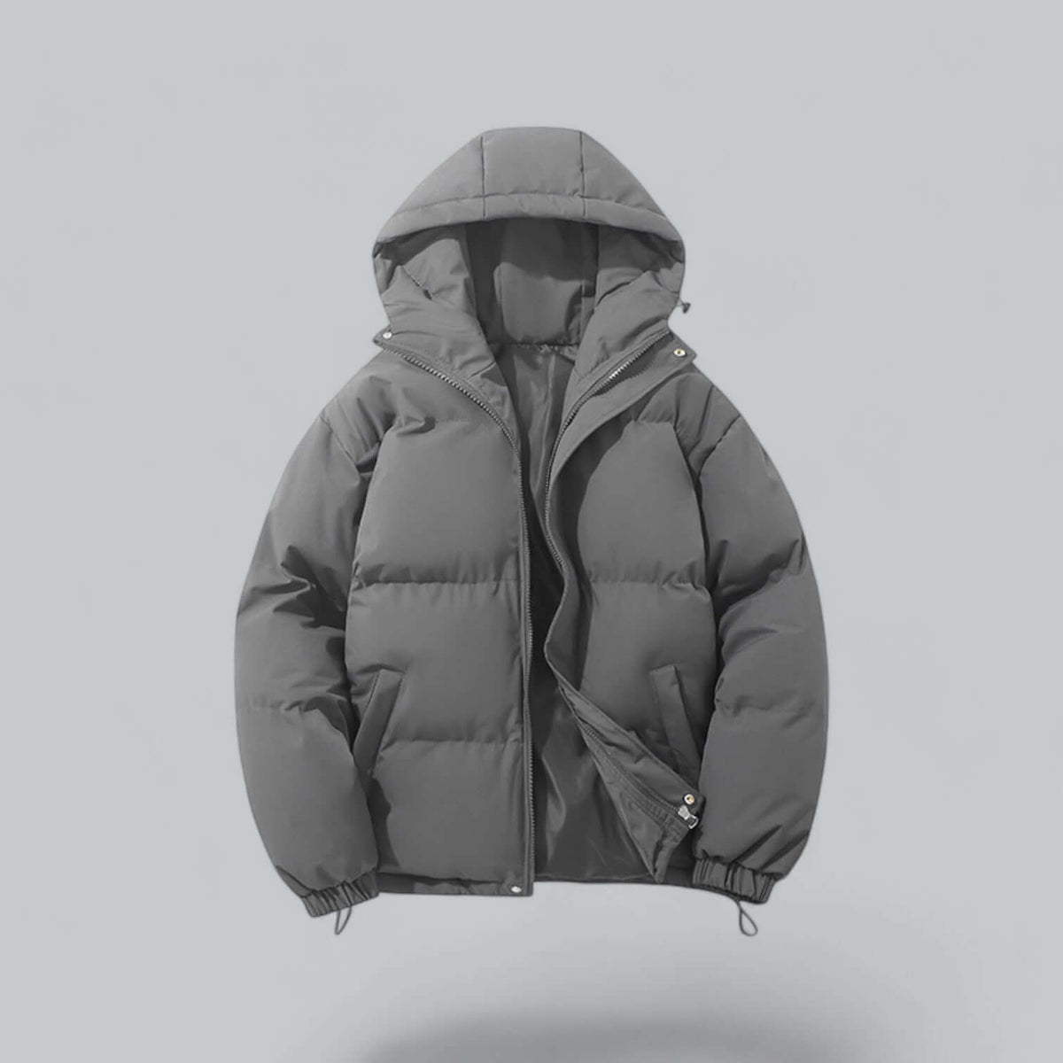 Men's Quilted Puffer Jacket with Hooded and Padded - view 4