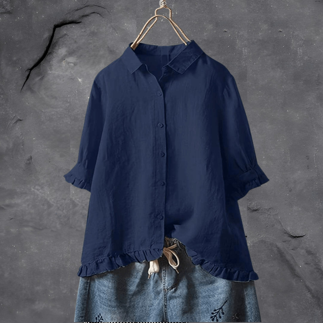 Elisabeth | Blouse With Ruffled Hem