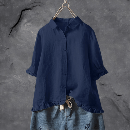 Elisabeth | Blouse With Ruffled Hem