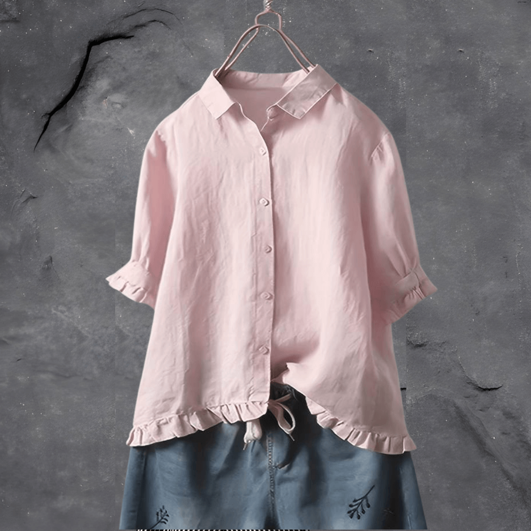 Elisabeth | Blouse With Ruffled Hem