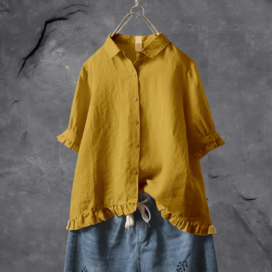 Elisabeth | Blouse With Ruffled Hem