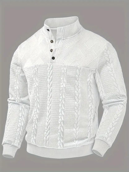 Men's Button Jumper, Knitted Sweater - view 6