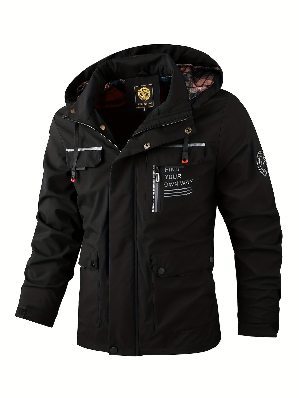 Men's Water-Resistant Winter Jacket, Zip-Up