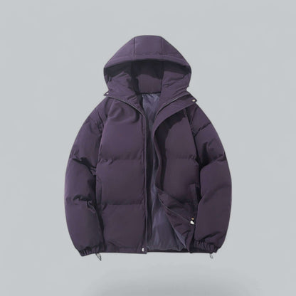 Men's Quilted Puffer Jacket with Hooded and Padded - view 9
