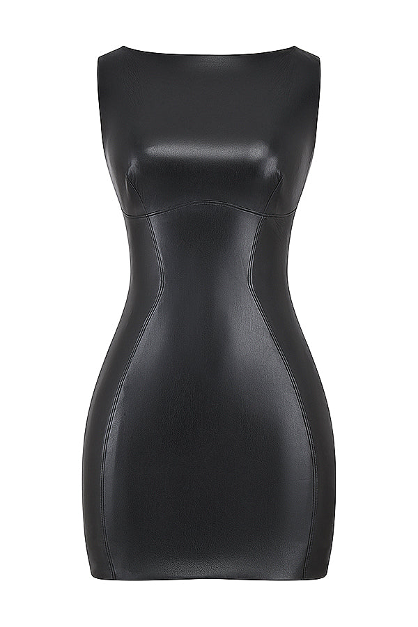 Ona | Leather Mini Dress