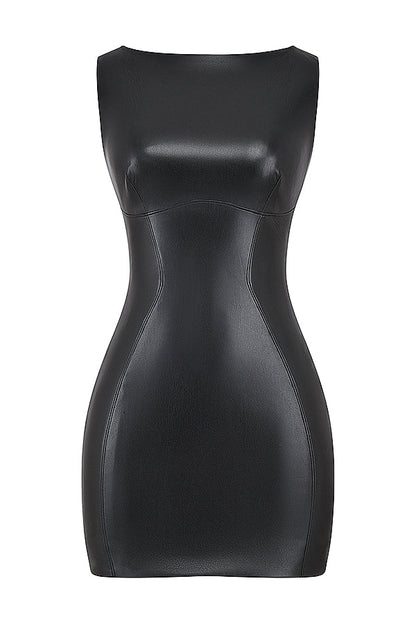 Ona | Leather Mini Dress