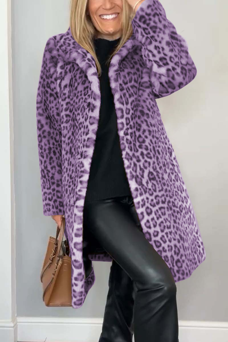 Agnes | Long Leopard Print Coat