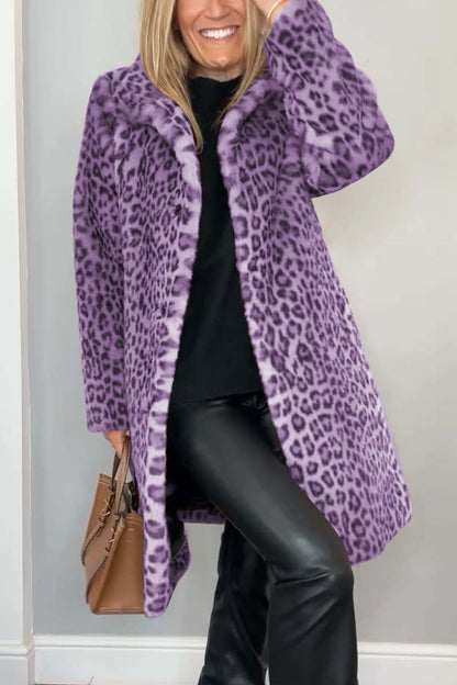 Agnes | Long Leopard Print Coat
