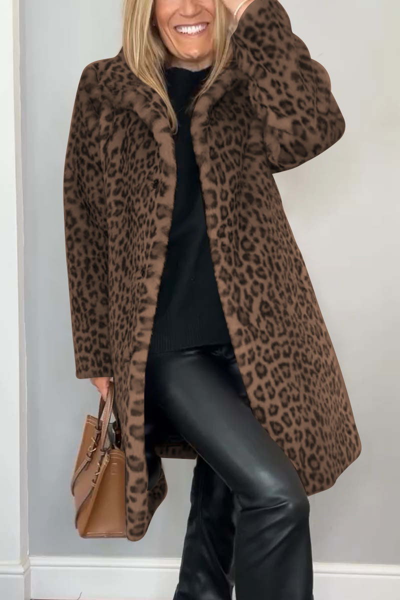 Agnes | Long Leopard Print Coat