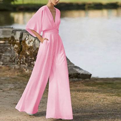 Tati | Elegant Short Sleeve Jumpsuit For Women