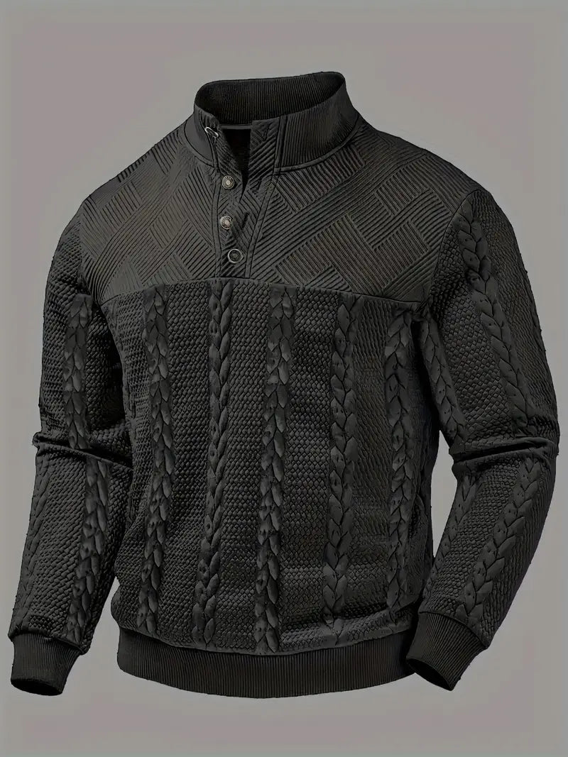 Men's Button Jumper, Knitted Sweater - view 7