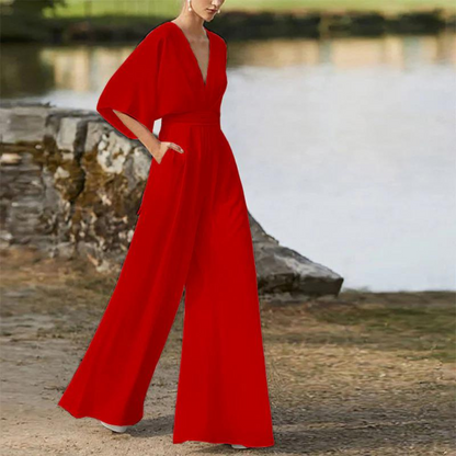 Tati | Elegant Short Sleeve Jumpsuit For Women