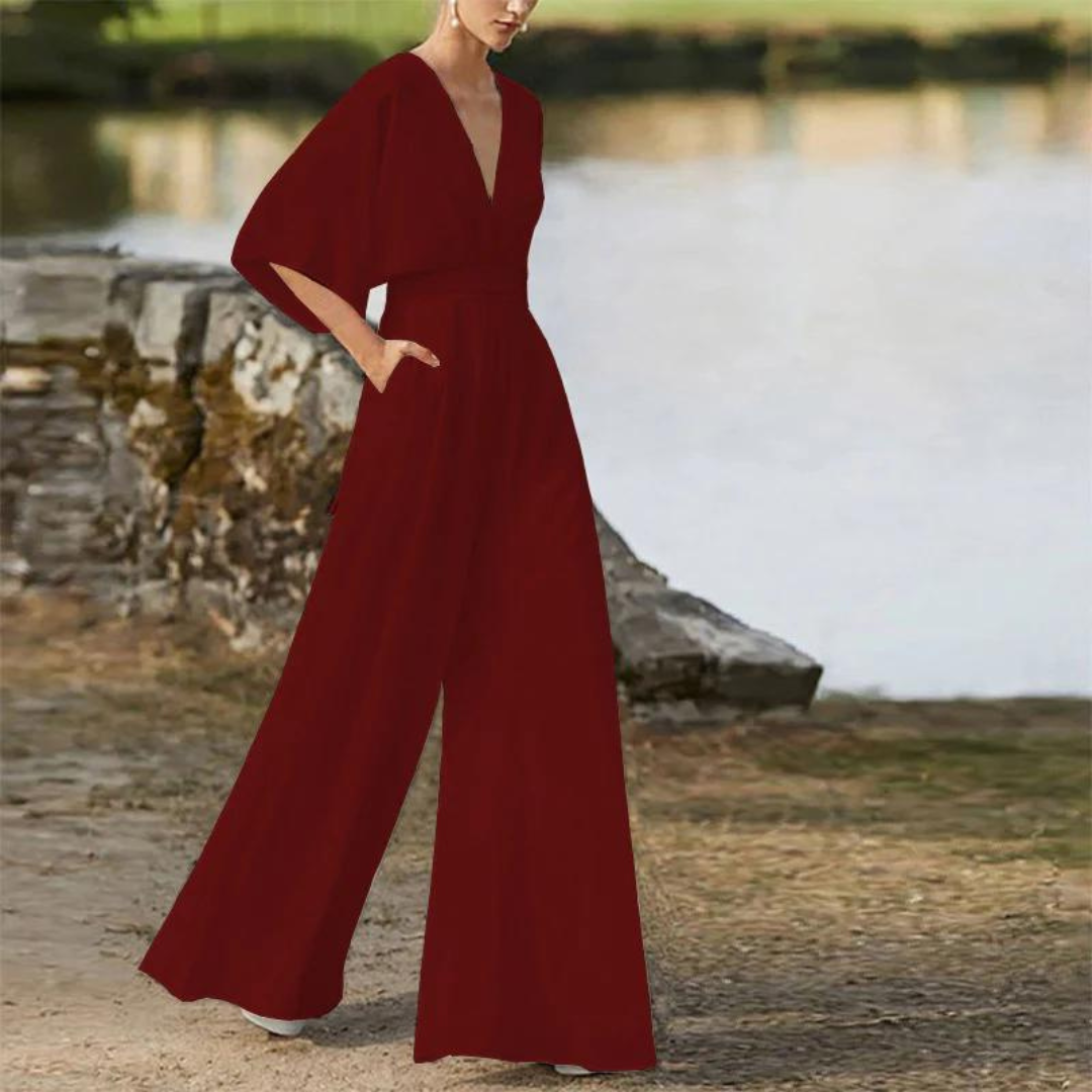 Tati | Elegant Short Sleeve Jumpsuit For Women