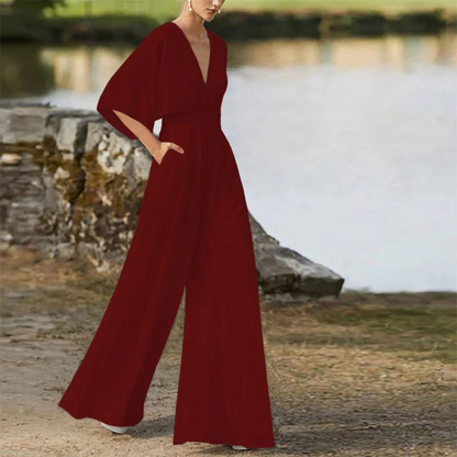 Tati | Elegant Short Sleeve Jumpsuit For Women