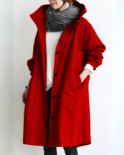 Women's Trench Coat with Single-Breasted and Hooded - view 6