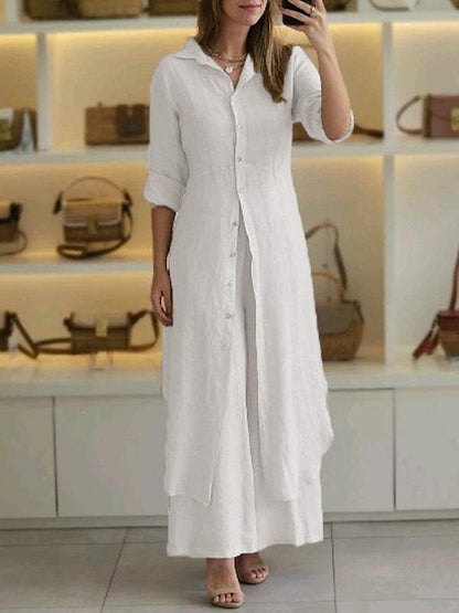 Odett | Long Sleeve Shirt And Trousers Set