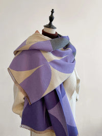 Women's Reversible Cashmere Scarf, Winter Wrap
