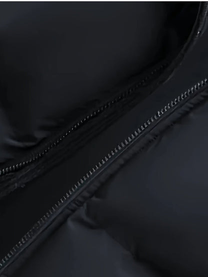 Men's Oversized Hooded Puffer Jacket, Quilted Coat - view 10