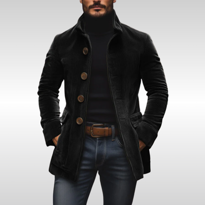 Men's Corduroy Long Sleeve Coat, Winter - view 3