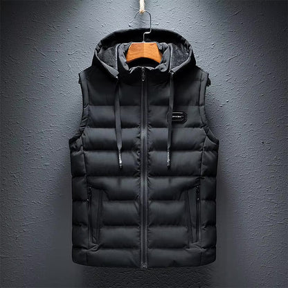 Men's Hooded Puffer Jacket, Quilted Coat - view 4