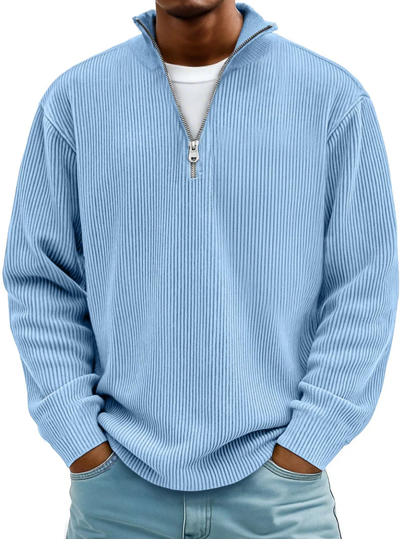 Men's Ribbed Relaxed Jumper, Knitted Sweater