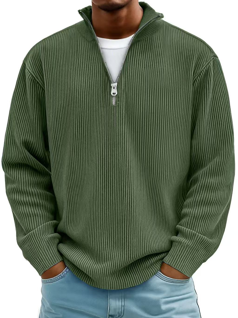 Men's Ribbed Relaxed Jumper, Knitted Sweater - view 8