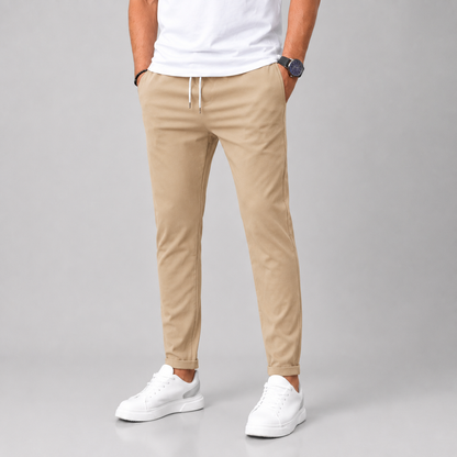 Men's Slim Fit Drawstring Trousers, Casual - view 32