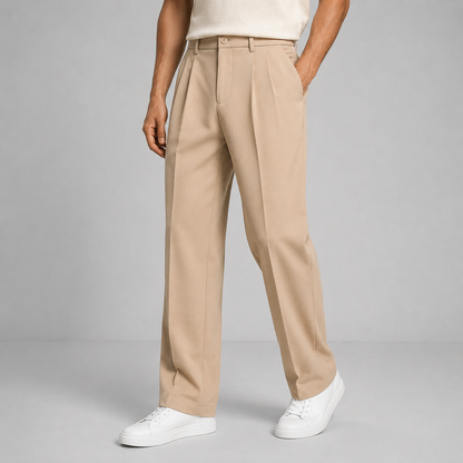Men's Tailored Straight Leg Trousers, Casual