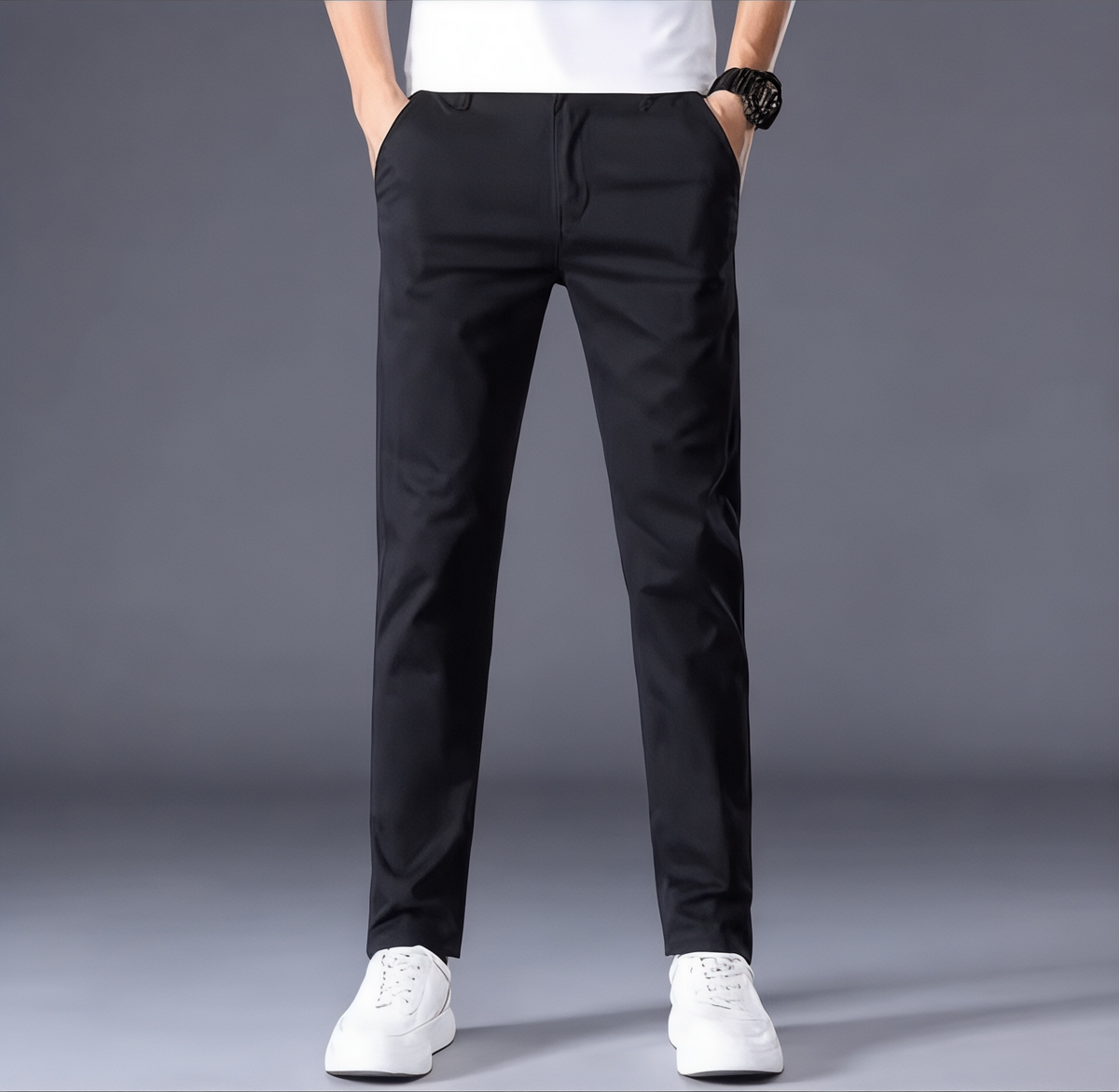 Men's Slim-Fit Flats with Straight-Leg - view 2