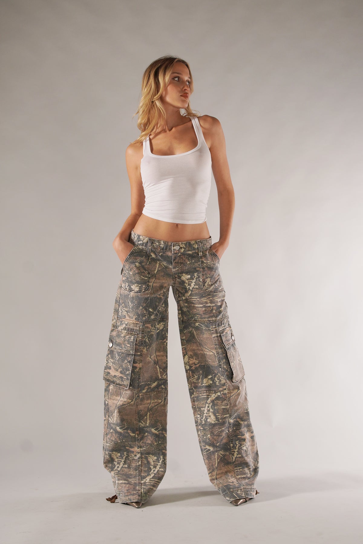 Hannia | Unisex Camo Cargo Trousers