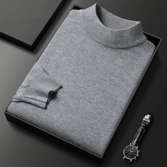Men's Jumper with Roll Neck - front view