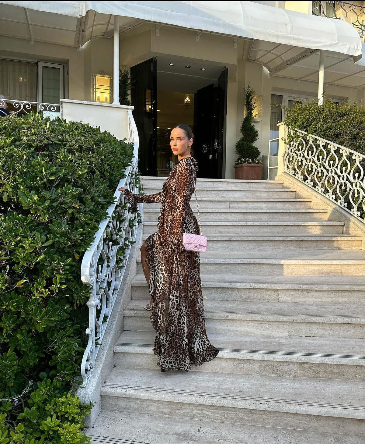 Bianca | Leopard Print Dress With Slit