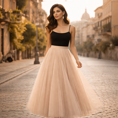 Lesley | Stunning Long Tulle Skirt