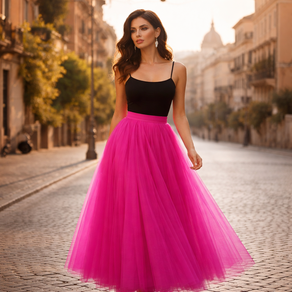 Lesley | Stunning Long Tulle Skirt