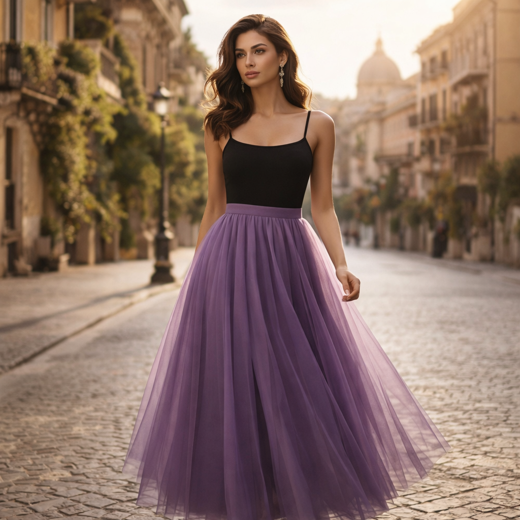 Lesley | Stunning Long Tulle Skirt