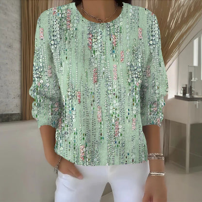 Mary | Vintage Casual Long Sleeve T-Shirt For Everyday Styling