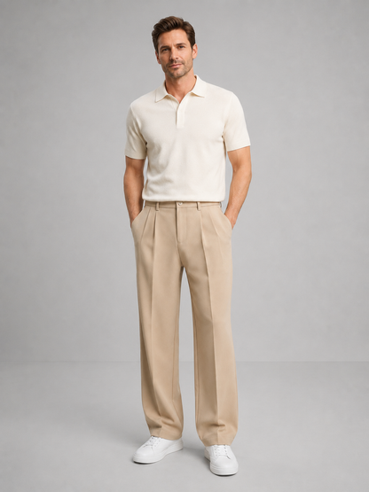 Men's Oversized Trousers with Straight-Leg and Tailored - view 3