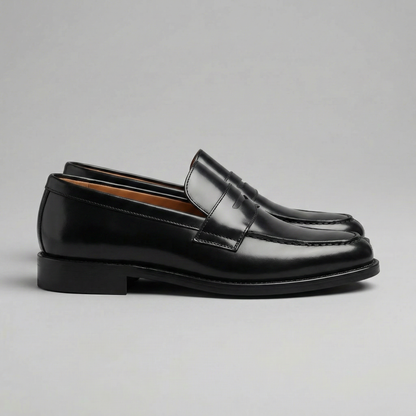 Men's Leather-Look Penny Loafers, Slip-On Shoes - view 3