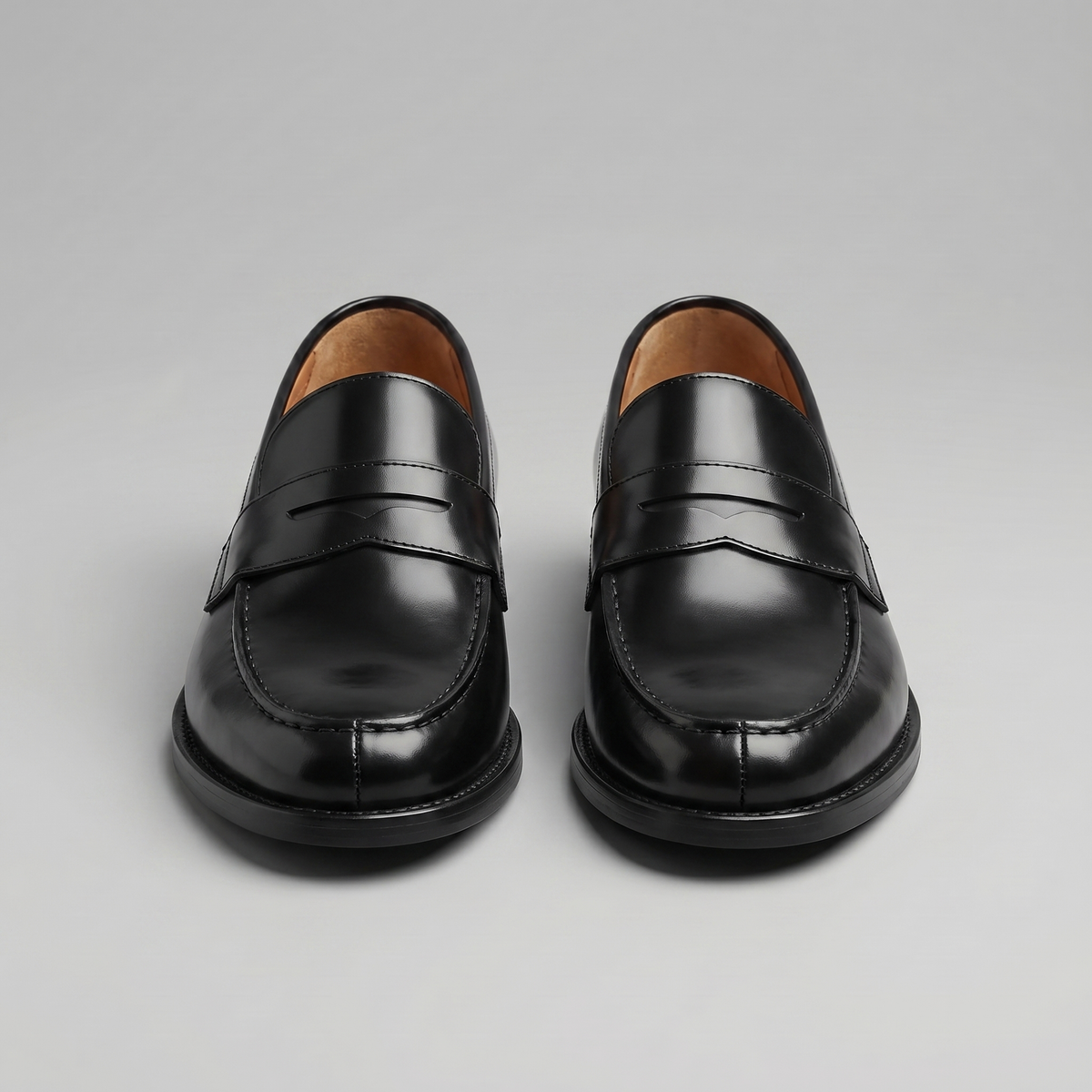 Men's Leather-Look Penny Loafers, Slip-On Shoes - view 6