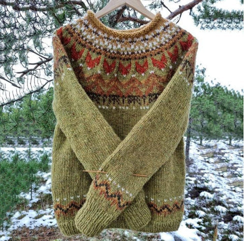 Women's Vintage Jumper, Knitted - view 3