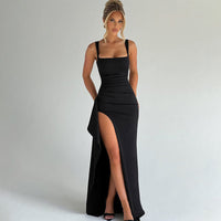 Lunaire | Open-back slip maxi dress