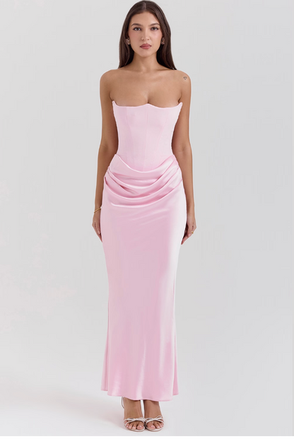 Shayla | Elegant Sleeveless Maxi Dress In Corset Style