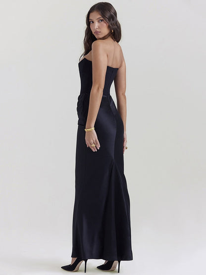 Shayla | Elegant Sleeveless Maxi Dress In Corset Style