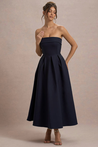 Annalise | Elegant Skater Style Midi Dress