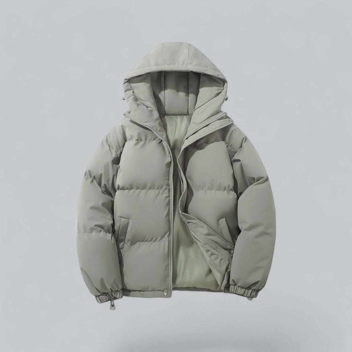 Men's Quilted Puffer Jacket with Hooded and Padded - view 5