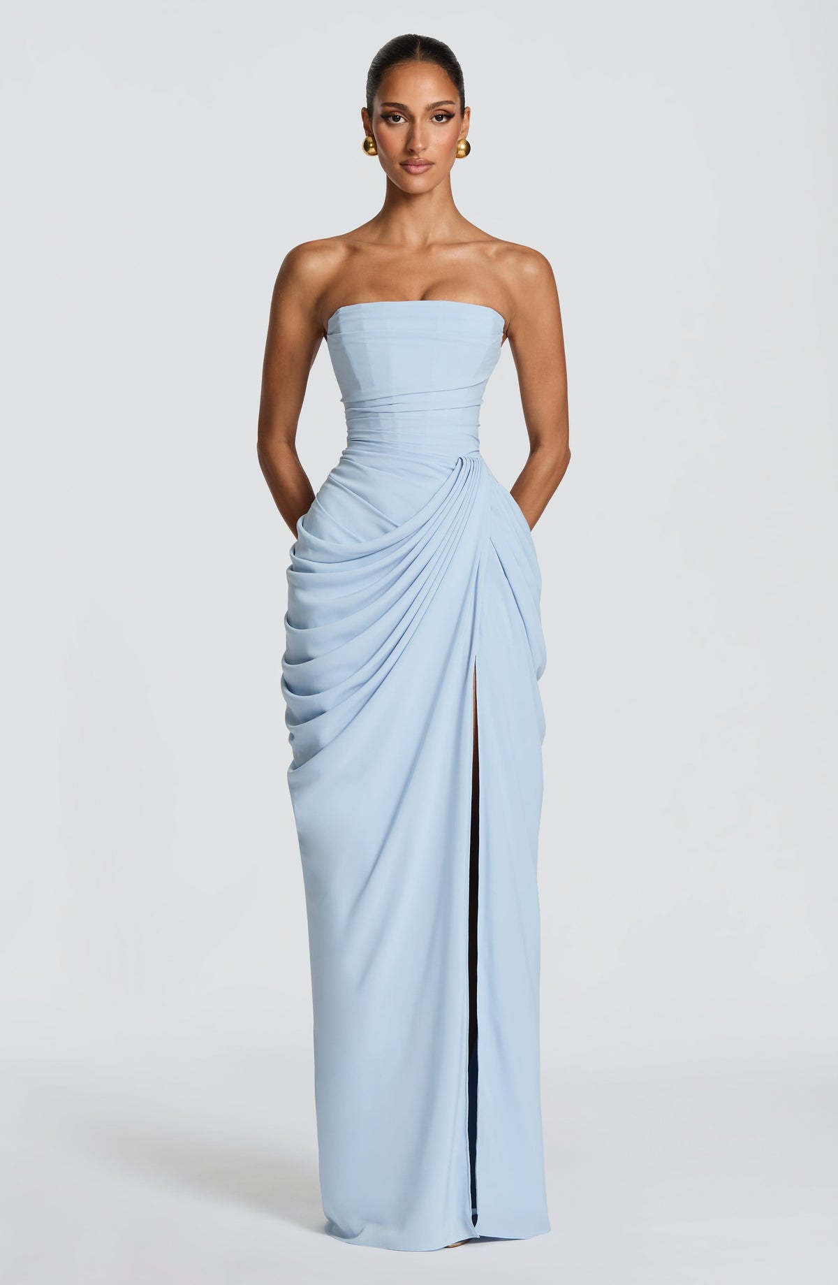 Lola Light Blue dress side