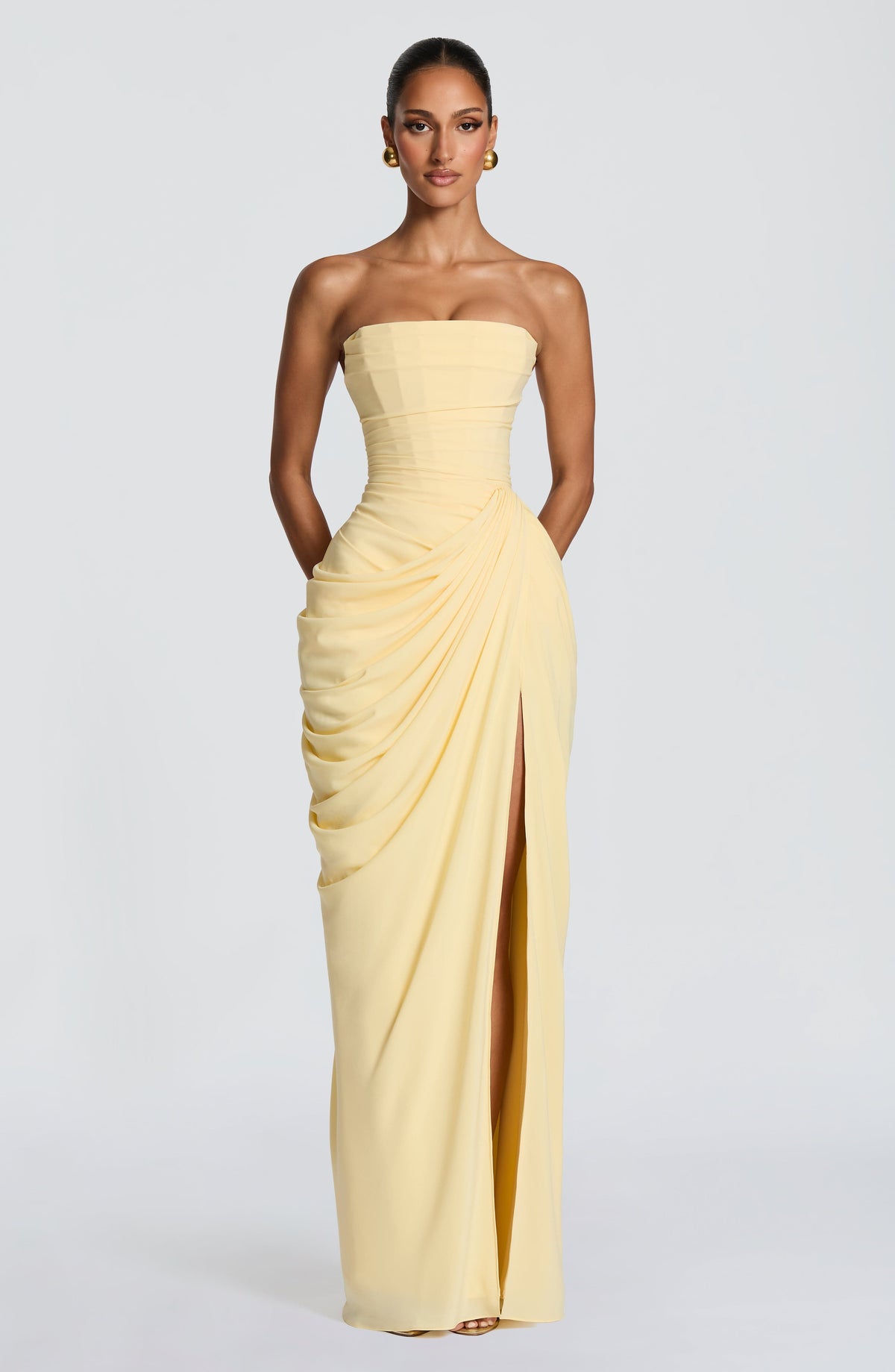 Lola Yellow dress side view
