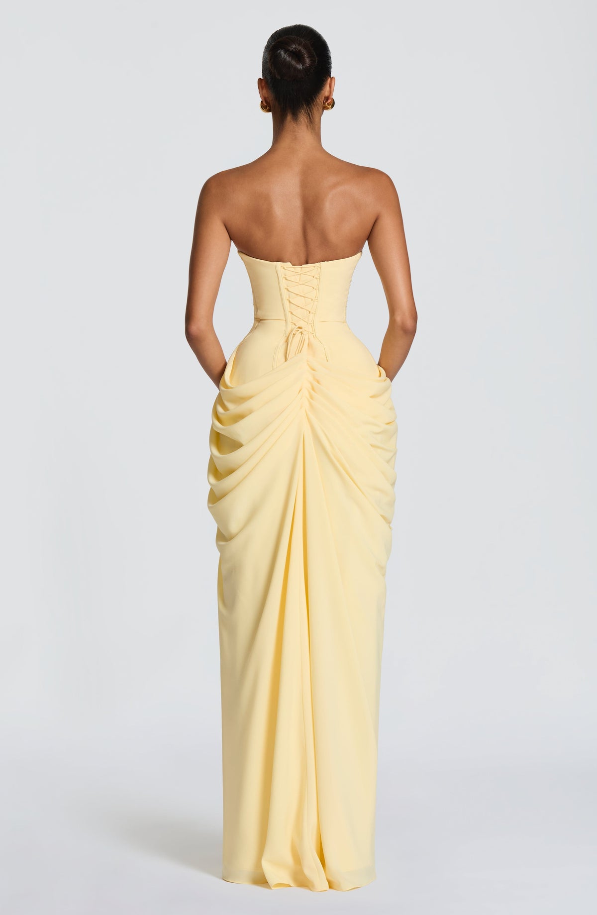 Lola Yellow dress detail view